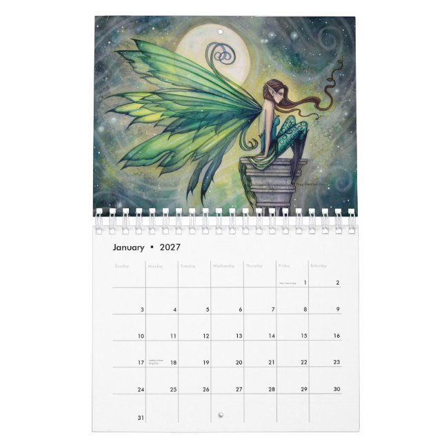 Calendário de Fadas 2016 por Molly Harrison Fantas (Jan 2027)