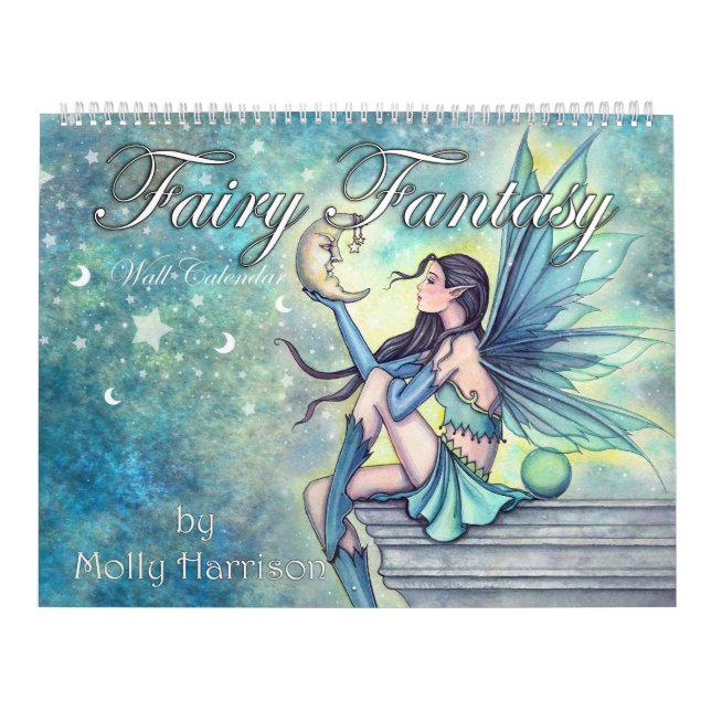 Calendário de Fadas Molly Harrison Arte Fantasia (Capa)