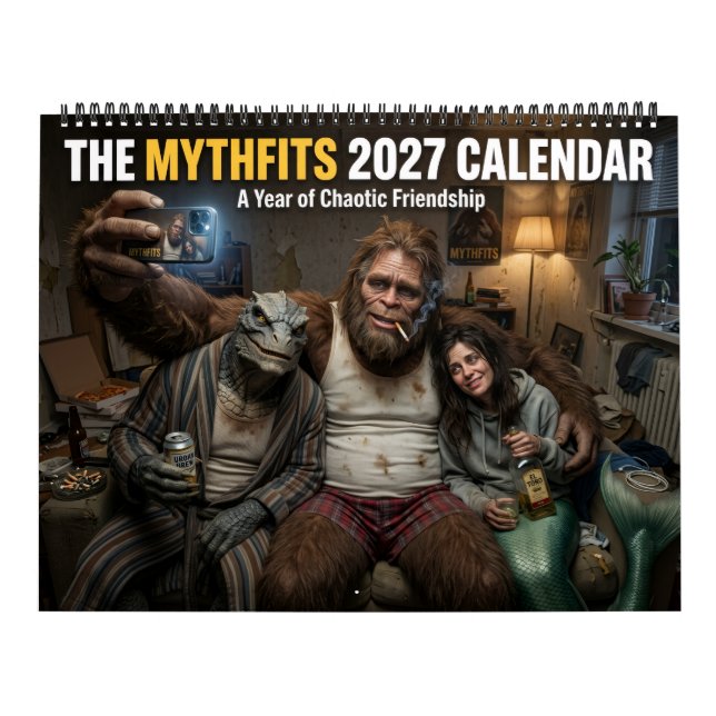 Calendário de Fantasia de Criptozoologia Pé-Grande (Capa)