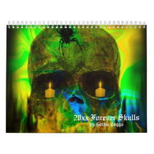 Calendário de Fantasia do Gótico de Skulls