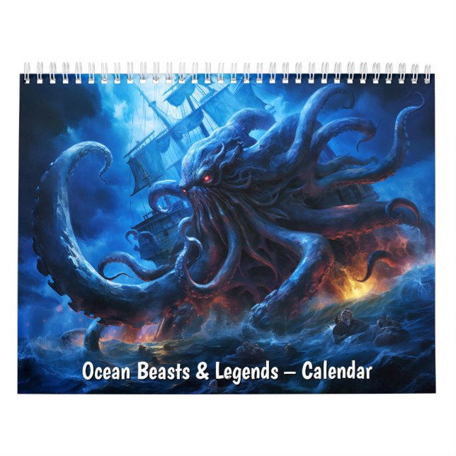 Calendário de Feras Oceânicas & Lendas (Capa)