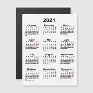 Calendário de Férias 2021 por Janz 4x5 Magnet