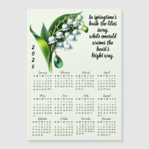 Calendário de Flor e Pedra de Nascimento de Maio