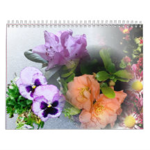 calendário de flores de jardim