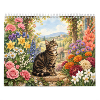 Calendário de Flores de Nascimento do Gato Listrad