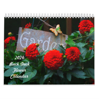 Calendário de Flores do Deck Traseiro de 2026