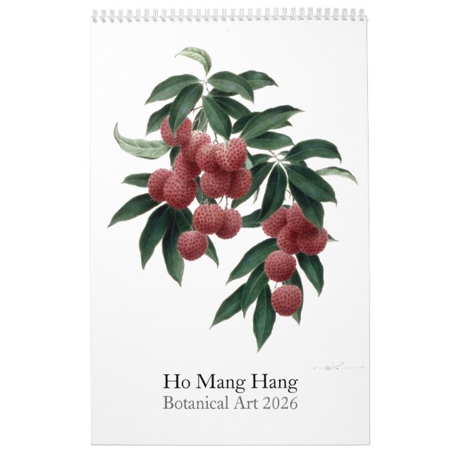 Calendário de flores por Ho Mang Hang 2026 (Capa)