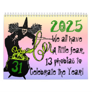 Calendário de Fobia de Halloween 2025