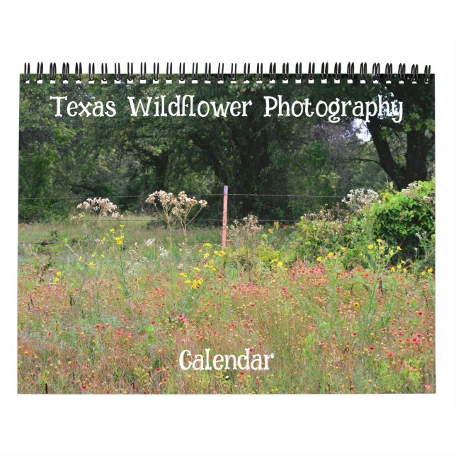 Calendário de Fotografia de Flor Selvagem do Texas (Capa)