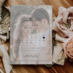 Calendário de Fotografia Salvar O Cartão de Arch d<br><div class="desc">Este mínimo e moderno salvamento da data do anúncio do casamento é a maneira perfeita de informar seus amigos e família do seu próximo casamento. Para mover o coração para a data do casamento,  selecione o botão 'editar usando a ferramenta design' ou me envie uma mensagem para obter assistência.</div>