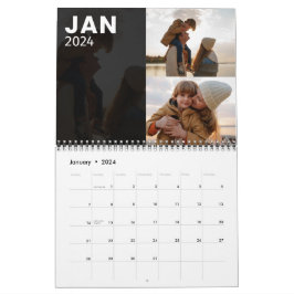 Calendário de Fotografias da Família de Cinzas Mod