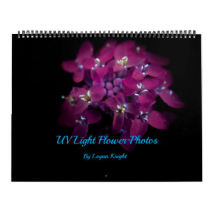 Calendário de Fotografias de Flor Leve UV de 365 N