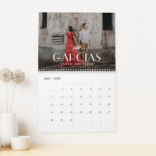 Calendário de Fotografias Personalizadas do Nome d
