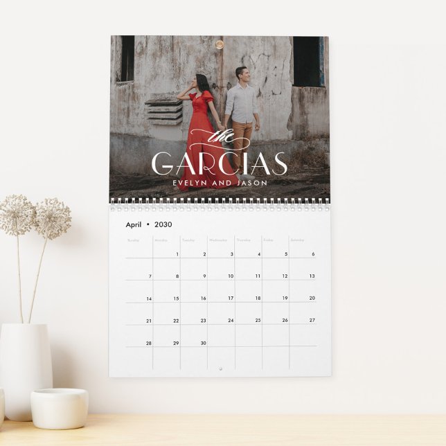 Calendário de Fotografias Personalizadas do Nome d (Criador carregado)