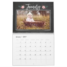 Calendário de Fotografias Personalizadas do Quadro