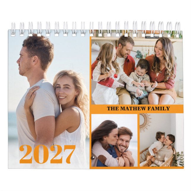 Calendário de Fotografias Personalizado 2027 Crie  (Capa)