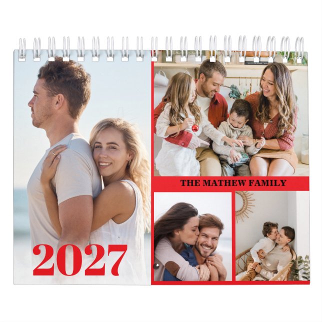 Calendário de Fotografias Personalizado 2027 Crie  (Capa)