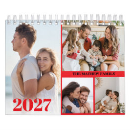 Calendário de Fotografias Personalizado 2027 Crie