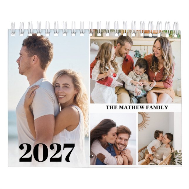 Calendário de Fotografias Personalizado 2027 Crie  (Capa)