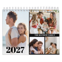 Calendário de Fotografias Personalizado 2027 Crie