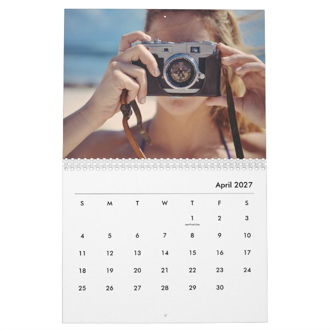 Calendário de Fotografias Personalizado - Presente (Abr 2027)