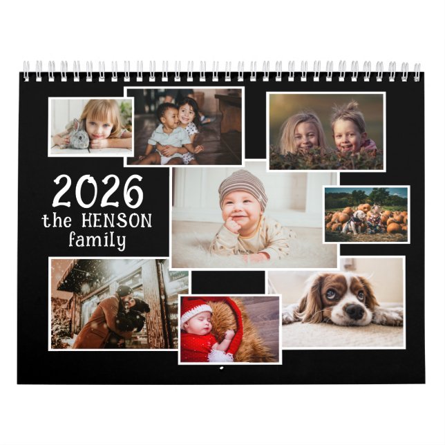 Calendário de Fotos da Família 2026 com 12 Fotos M (Capa)