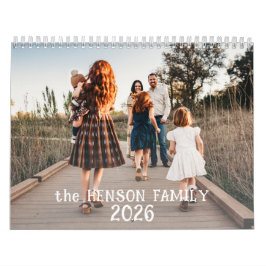 Calendário de Fotos da Família 2026 com 12 Fotos M