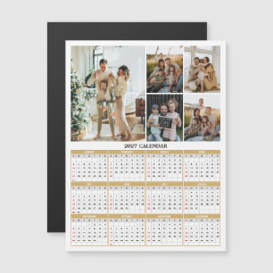 Calendário de Fotos da Família 2027 Cartão Magnéti