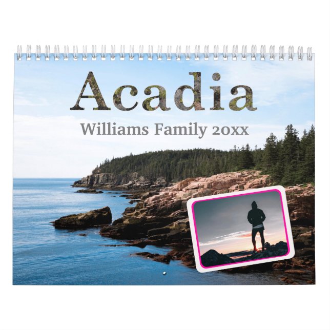 Calendário de Fotos da Família Acadia National Par (Capa)