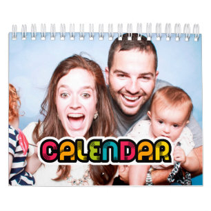 Calendário de fotos da família colorida 2025