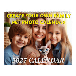 Calendário de Fotos da Família de Animais de Estim