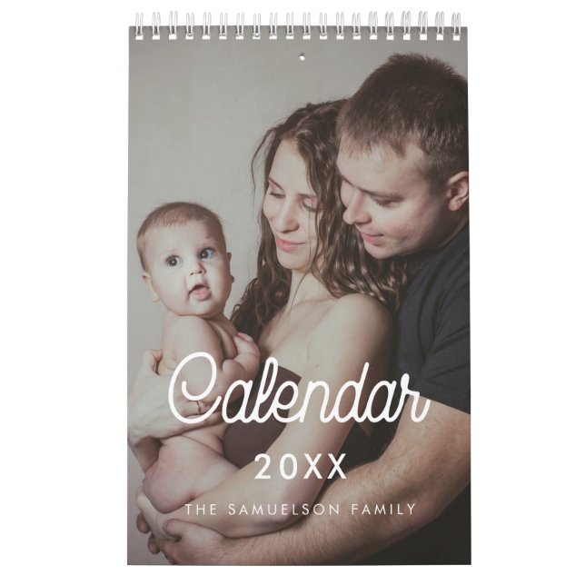 Calendário de fotos da família de scripts retrô 20 (Capa)