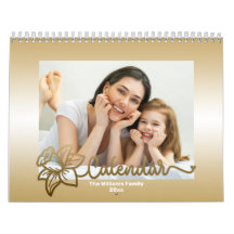 Calendário de Fotos da Família, Flor Dourado Editá