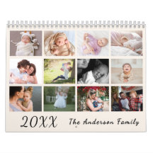 Calendário de Fotos da Família Moderna 2026 – pret