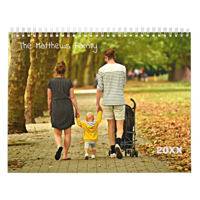 Calendário de Fotos da Família Personalizada | Ano (Capa)