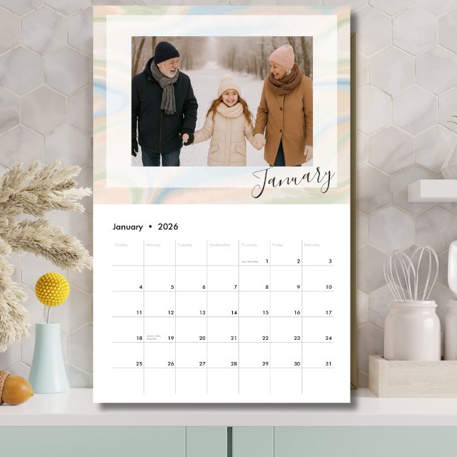 Calendário de Fotos de 12 Meses – Presente para Av (Personalized Photo Calendar)