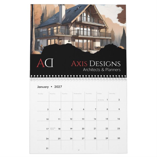Calendário de Fotos de Arquiteto | Design de Plant (Jan 2027)
