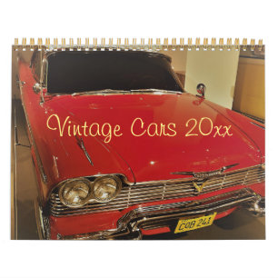 calendário de fotos de carros vintage