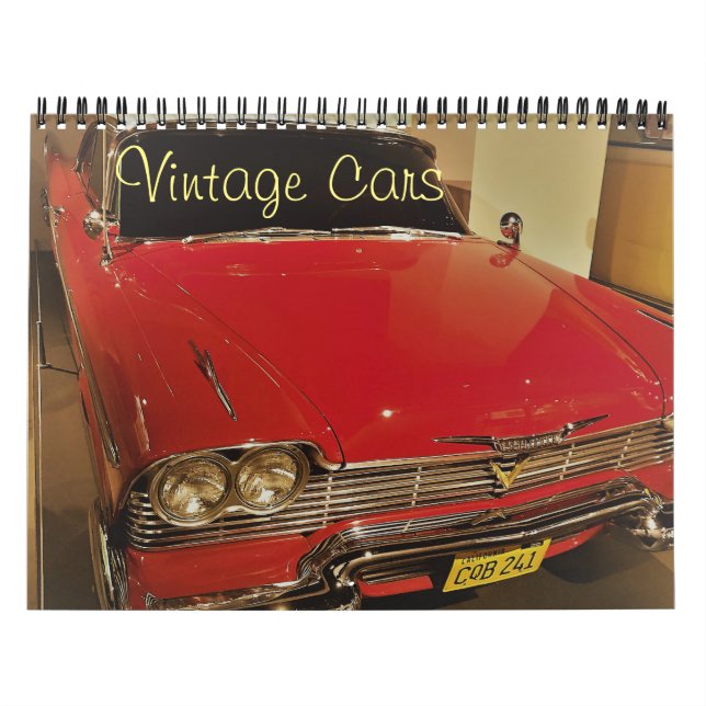 calendário de fotos de carros vintage (Capa)