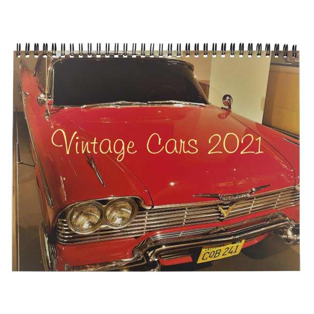 calendário de fotos de carros vintage 2021 (Capa)