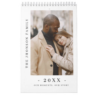 Calendário de Fotos de Casal Novo Minimalista Mode