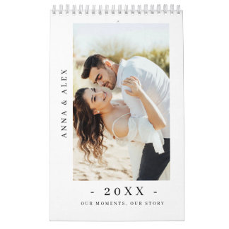 Calendário de Fotos de Casal Novo Minimalista Mode