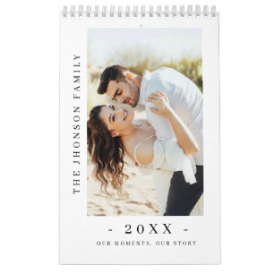 Calendário de Fotos de Casal Novo Minimalista Mode