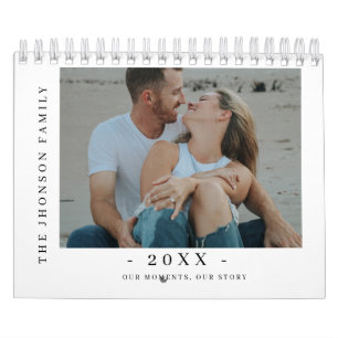 Calendário de Fotos de Casal Novo Minimalista Mode