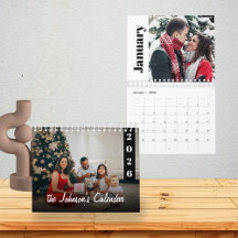 Calendário de Fotos de Família 2026 Personalizado