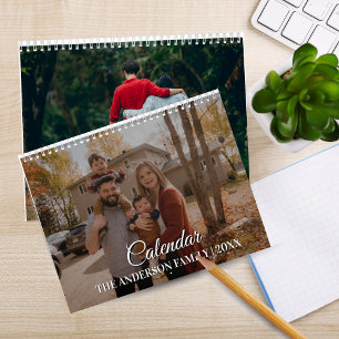 Calendário de Fotos de Família Personalizado Moder