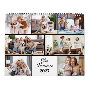 Calendário de Fotos de Família Personalizado Moder