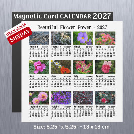 Calendário de Fotos de Flores de 2027 Domingo Sema