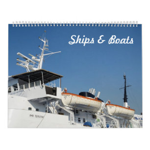 Calendário de Fotos de Navios e Barcos com 12 mes