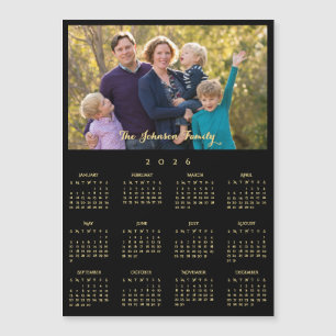 Calendário de Fotos de Nome de Família 2026 Person